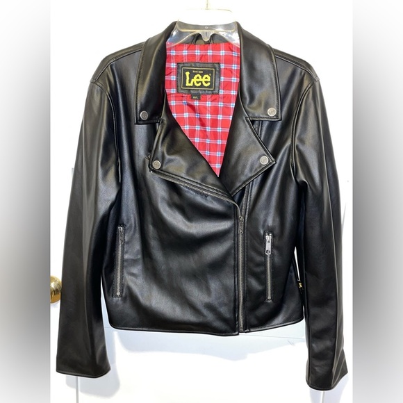 Lee Womens Leather Jacket Size L - Picture 2 of 9